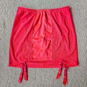 La Senza Neon Slip Skirt with Garter Clips